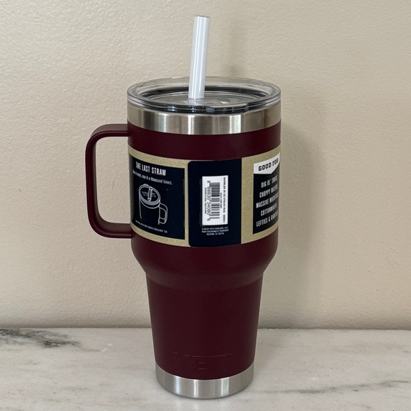 YETI Rambler 35oz Mug w/ Straw WILD VINE REDTumbler To Go Cup Limited Edition - Picture 4 of 6